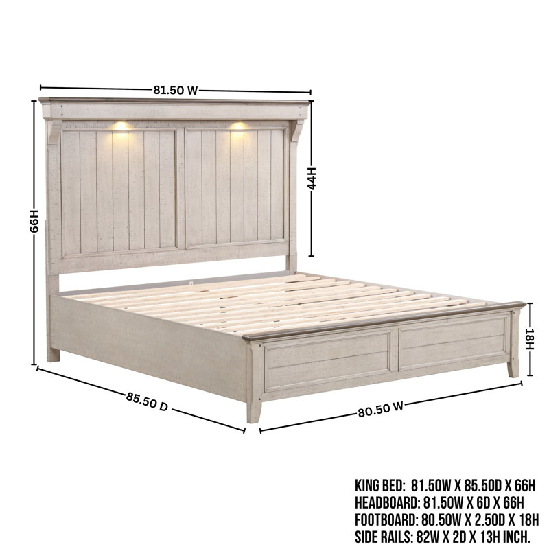 【Ophelia】 Ophelia & Co. Ken 6-Piece Bedroom Set with Touch LED